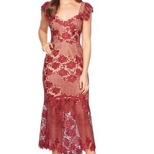 Bardot Lucy Lace Midi Dress